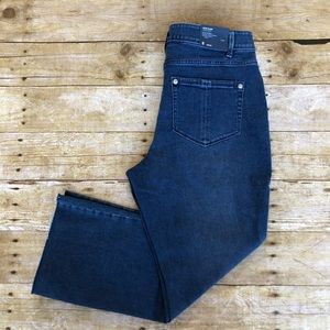 J. Jill Kick Flare Ankle Jeans 8P Raw Hem NWT